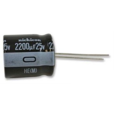 5 x Aluminum Electrolytic Capacitor 2200uF 25V 18x20mm Nichicon
