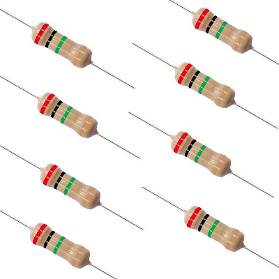 10 x Carbon Film Resistor 1/4W .25 Watt 5% Tolerance